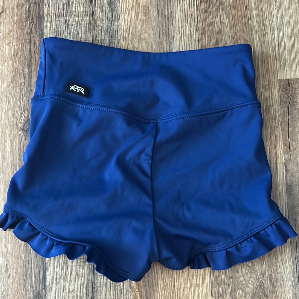 Tiger Friday Blue Ruffle Hem Shorts